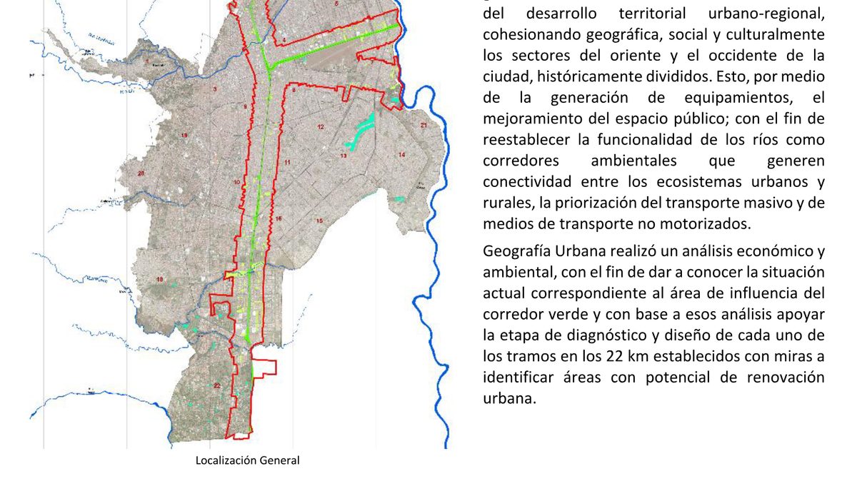 Localización del Corredor Verde